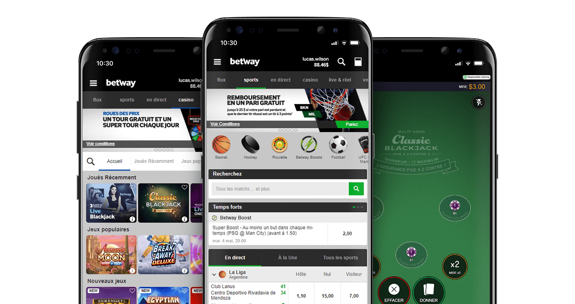 Avec l'application Betway, vous pouvez accéder à tous vos sports et jeux préférés, où que vous soyez, quand vous le souhaitez.