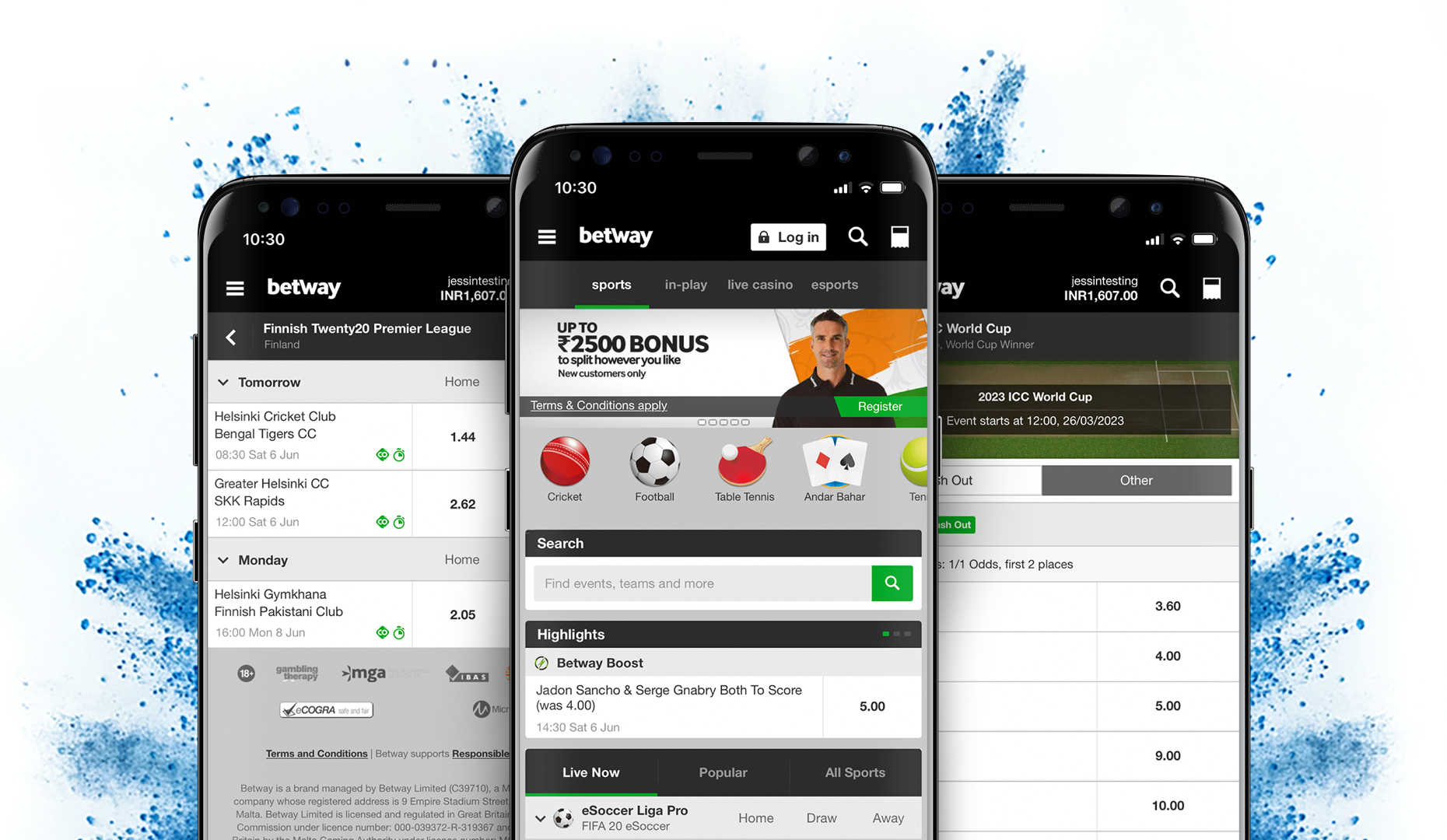 With the Betway App you can access all of your favourite sports, wherever you are, whenever you want.